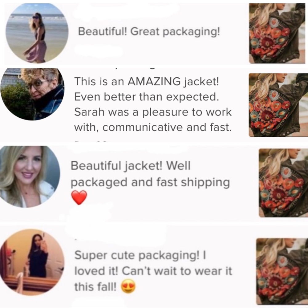 5 Star Rated New Bohemian Embroidered Denim Jean Jacket - Picture 3 of 17